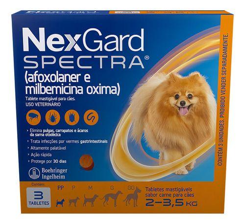 Imagem de Nexgard Spectra Antipulgas Para Cães De 2 A 3,5kg 3 Tabletes