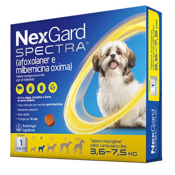 Imagem de Nexgard Spectra Cães 3,6 a 7,5kg 1 Tablete Antipulgas e Carrapatos Boehringer