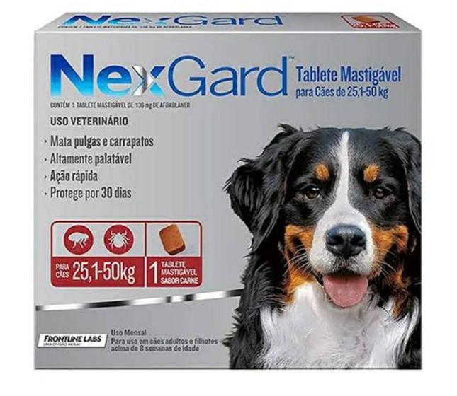 Nexgard Spectra para Cães de 25,1 A 50kg é ruim? Nexgard Spectra para Cães de 25,1 A 50kg é boa?
