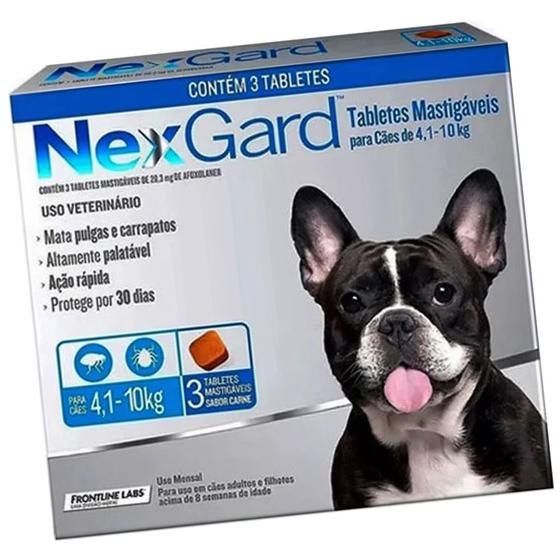 Imagem de Nexgard X3 M Cães 4 a 10kg Antipulgas e Carrapatos Original - Boehringer Ingelheim