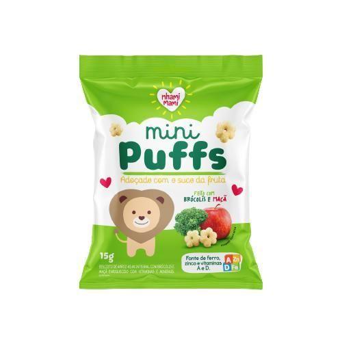 Imagem de Nhami Mami Kit 6X: Snack Infantil Puffs Brócolis e Maçã 15g