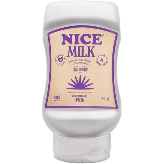 Imagem de Nice Milk Leite Vegetal de Aveia Concentrado Sem Glúten 450g Rende 5L