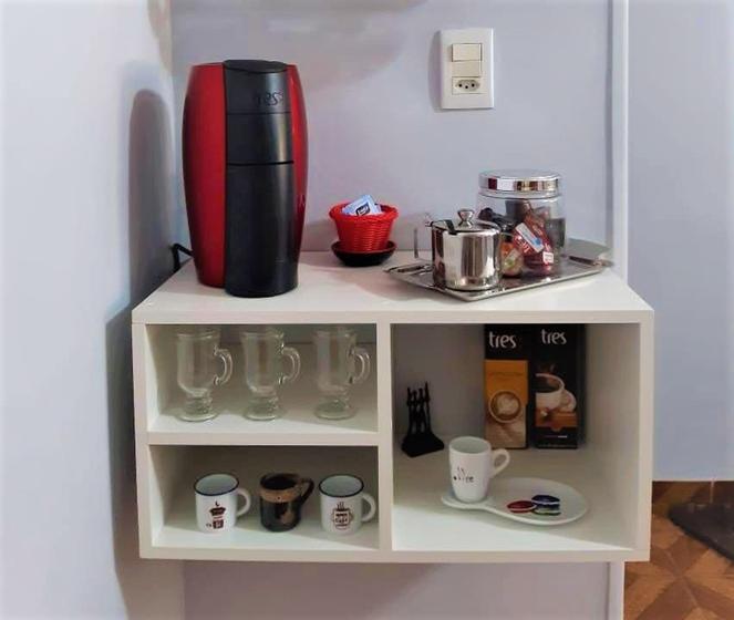 Nicho Café Decorativo branco - Cozinha, Cantinho Café, Suporte para Cafeteira. é boa?