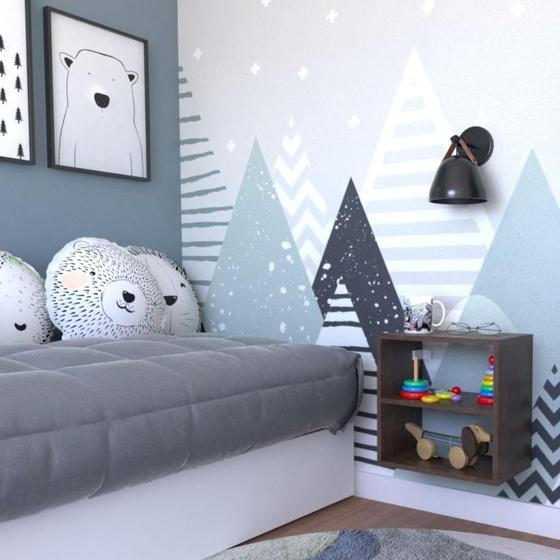 Imagem de Nicho com Prateleira para Quarto Infantil Bramov Móveis Ameixa Negra