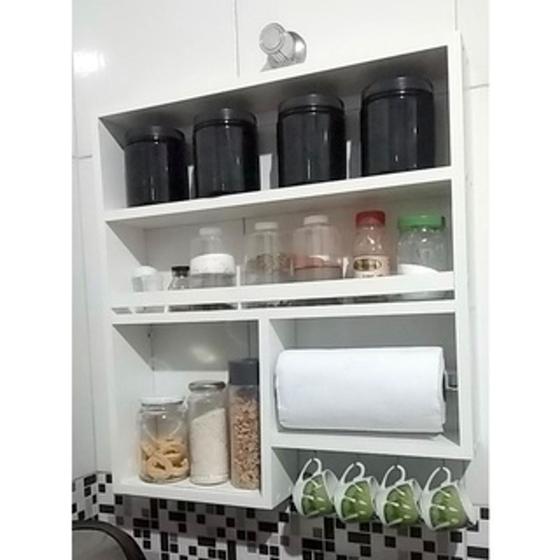 Nicho de Cozinha Porta Tempero com Gancho MDF (13) Menor preço em Nicho de Cozinha Porta Tempero com Gancho MDF (13)