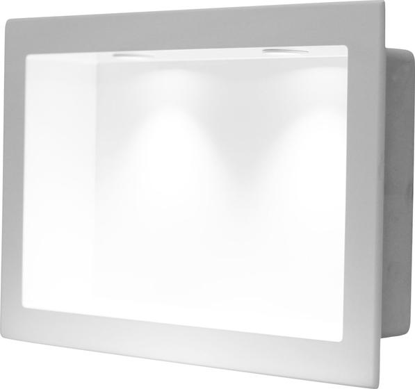 Imagem de Nicho de Embutir de Mármore Sintético 30x50cm Branco com LED