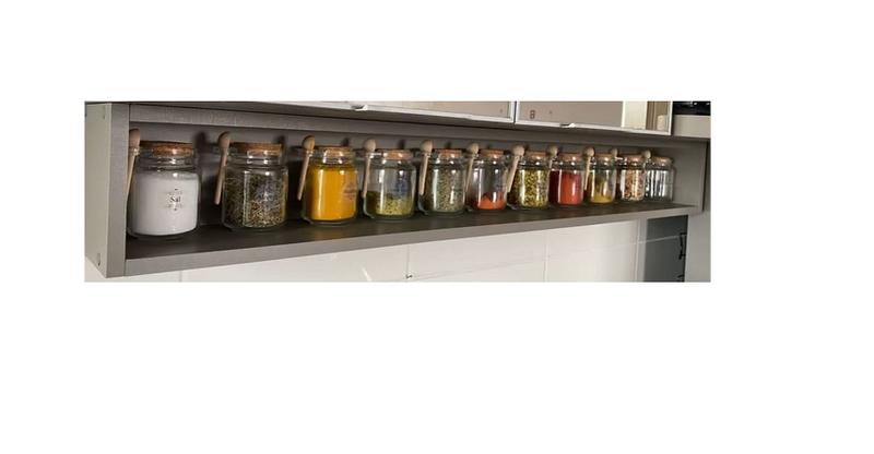 Imagem de Nicho de mdf Cor Gianduia Trama-90x15x15 - Organizador, Cozinha