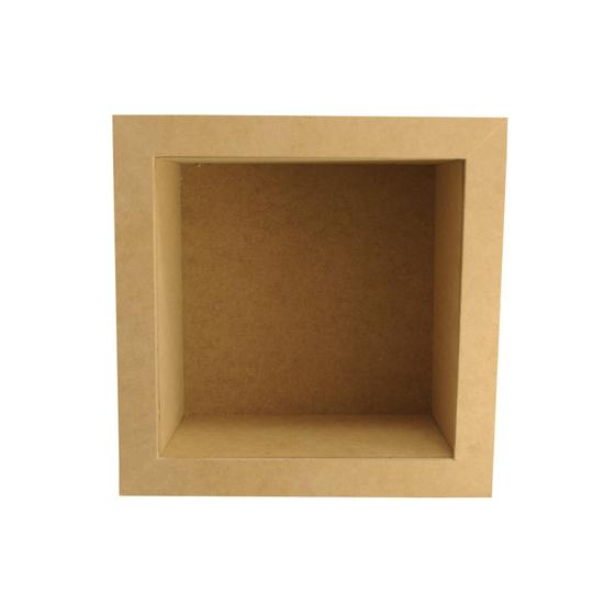 Imagem de Nicho Duplo Quadrado 40x40x15 Mdf Madeira