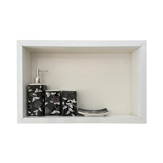 Nicho em porcelanato branco para banheiro porta shampoo 50x30x10cm é boa?