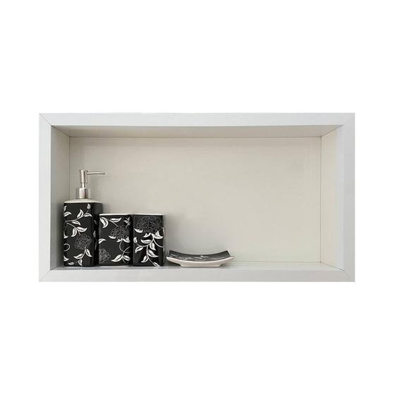 Nicho em porcelanato branco para banheiro porta shampoo 60x30x10cm é boa?