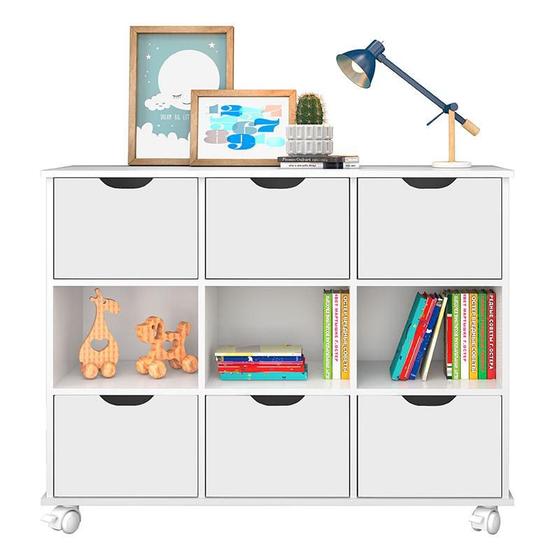 Nicho Organizador 6 Gavetas Branco Brilho - Qmovi é boa?