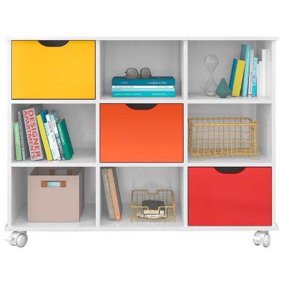 Menor preço em Nicho Organizador com 3 Gavetas Branco Colorido 1479 - QMovi