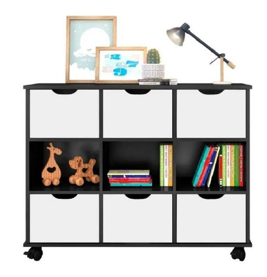 Imagem de Nicho Organizador com Rodizios  com 6 Gavetas para Quarto Sala 