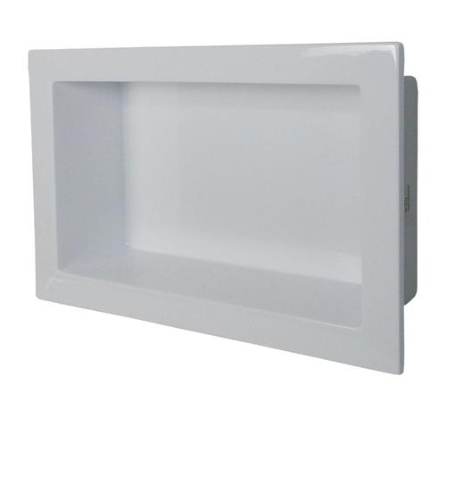 Imagem de Nicho para Banheiro em Mármore Sintético Lizi 38x58cm Branco Standard