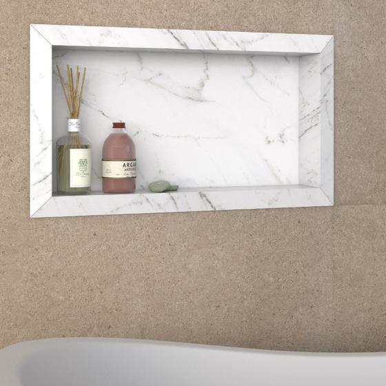 Imagem de Nicho para Banheiro em Porcelanato Polido Diamante 60x30cm