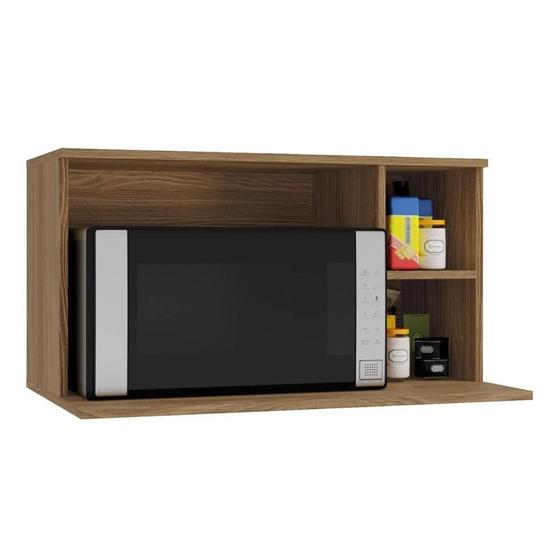 Imagem de Nicho para Cozinha Botanic M639 p/ Microondas Nogueira - Kappesberg