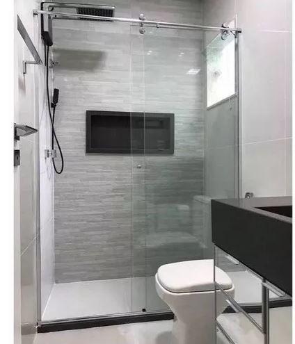 Imagem de Nicho Preto De Banheiro Estante Porta Shampoo 30x60