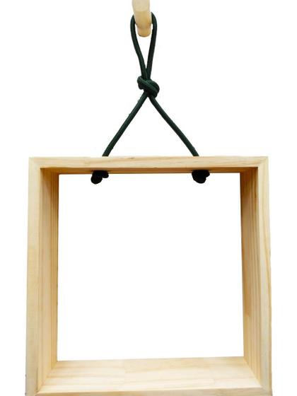 Imagem de Nicho Retangular 25X20 Cm Com Corda Verde Musgo Retangular