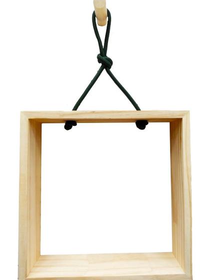 Imagem de Nicho Retangular 25X20 Cm Com Corda Verde Musgo Retangular