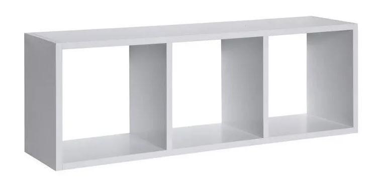 Imagem de Nicho Triplo Retangular Mdf Branco 85x24x22cm - Compmovel