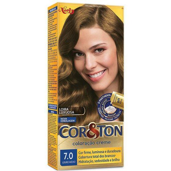 Imagem de Niely Creme Coloração Cor&Ton 7.0 Louro Médio