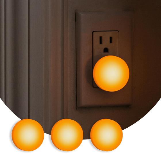 Imagem de Night Lights Loftie Plug-in Wall, 0,5 W, âmbar quente, 2000 K, pacote com 3