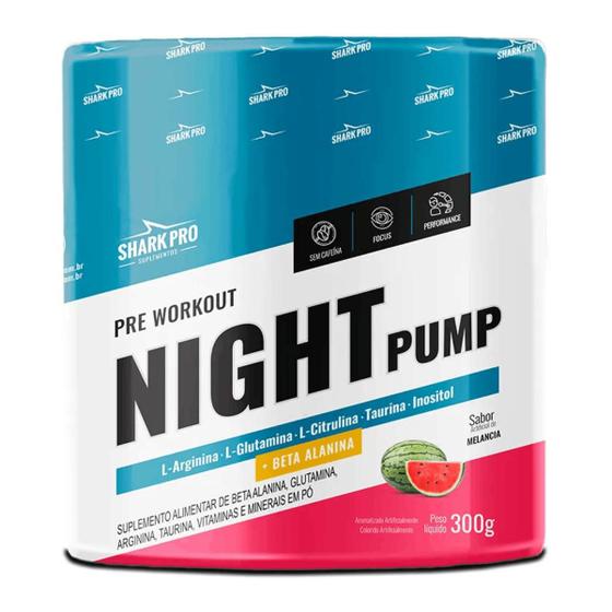 Night Pump - Pre Treino Pote 300g Shark Pro Menor preço em Night Pump - Pre Treino Pote 300g Shark Pro