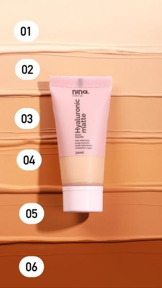 Imagem de Nina make up base liq. hyaluronic matte cor 5 30ml