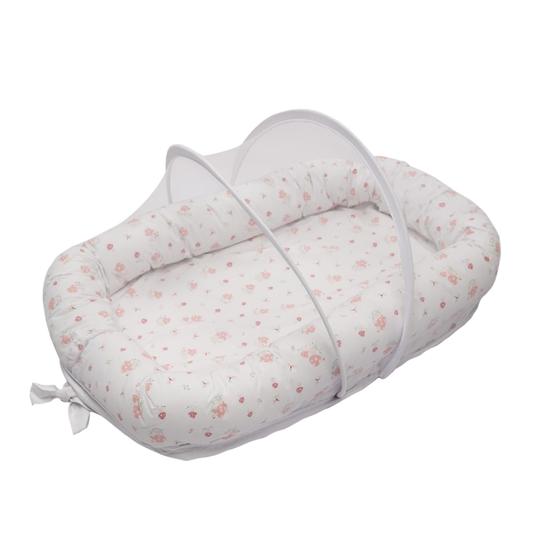 Imagem de Ninho Confort Papi Baby Com Mosquiteiro 79Cm X 50Cm X 18Cm Contem 02 Peças Encanto Cogumelo