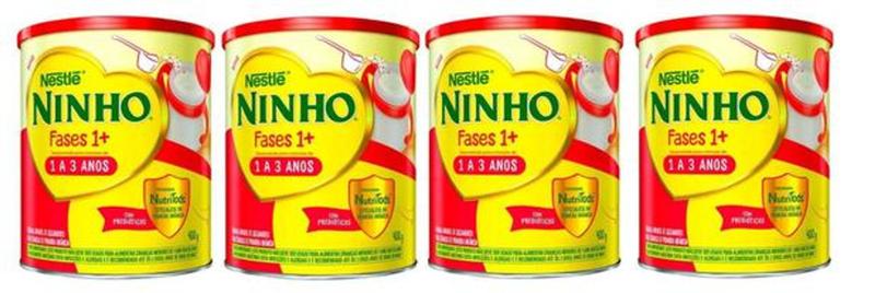 Ninho Fases 1+ 800g kit 4 latas - Nestlé Menor preço em Ninho Fases 1+ 800g kit 4 latas - Nestlé