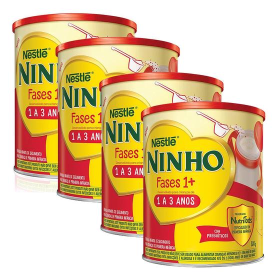 Ninho Fases 1+ Fórmula Infantil 800g Kit com quatro unidades Menor preço em Ninho Fases 1+ Fórmula Infantil 800g Kit com quatro unidades