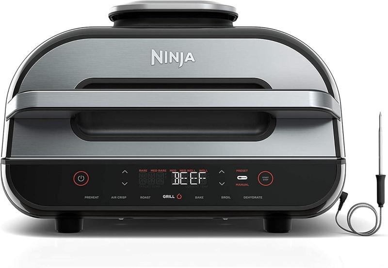 Imagem de Ninja FG551 Foodi Grill 6em1 Smart XL com Air Fry Preto/Prat