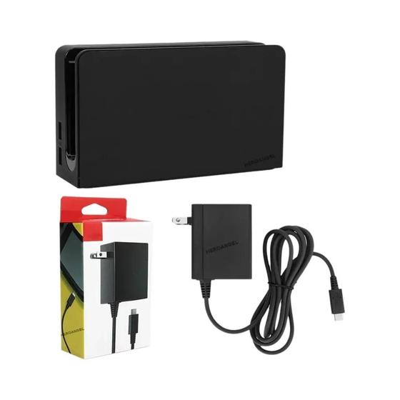 Imagem de Nintend Switch Oled Tv Dock 2 Em 1 Suporte De Carregamento Compatível Com Hdmi Com Adaptador Ac