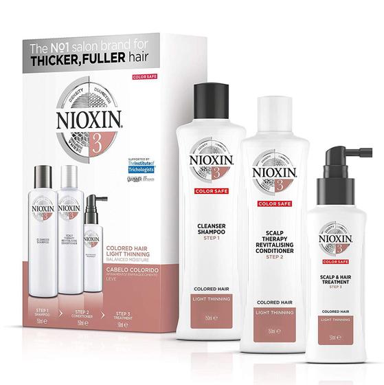 Nioxin 3 System Kit para Cabelo Colorido Afinamento Enfraq Menor preço em Nioxin 3 System Kit para Cabelo Colorido Afinamento Enfraq