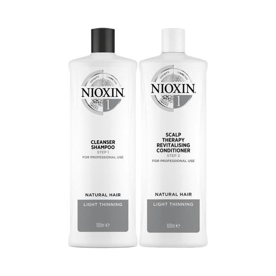 Imagem de Nioxin Sistema 1 Shampoo 1000ml e Condicionador 1000ml