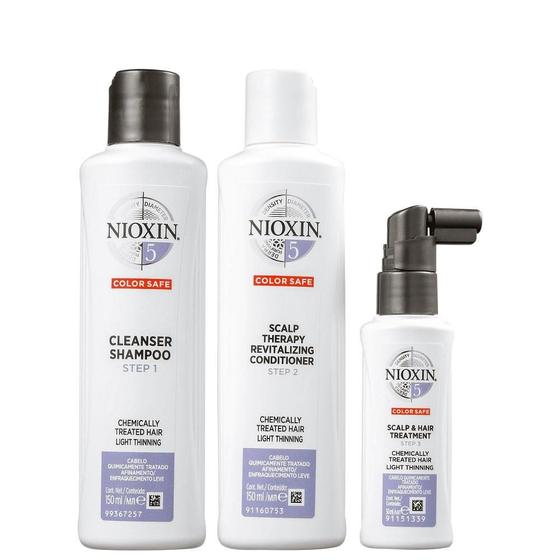 Nioxin System 5 Shampoo Condicionador 150Ml E Scalp 50Ml - Wella Imagem de Nioxin System 5 Shampoo Condicionador 150Ml E Scalp 50Ml