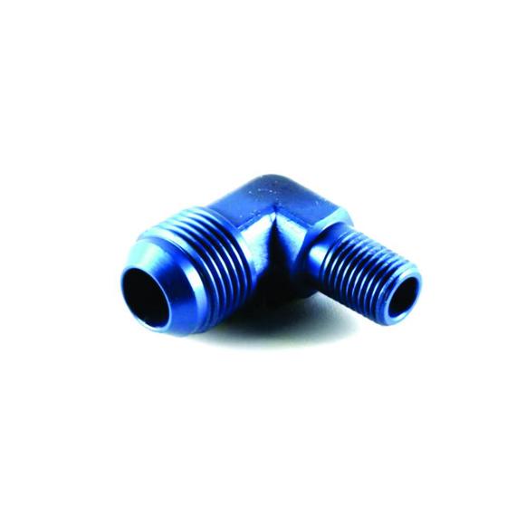 Ptfe Aluminio Fitting Dash 8 8An / Jic 8 Conexión 90° Azul/ Rojo