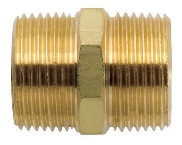 Niple Duplo Conexão Latão 1/2 Npt Instalação Gás Gn Glp Menor preço em Niple Duplo Conexão Latão 1/2 Npt Instalação Gás Gn Glp
