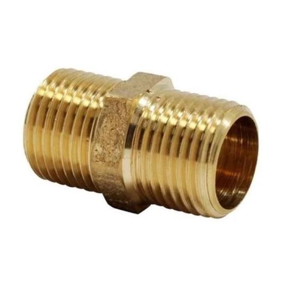 Niple Duplo Latão Rosca 3/4 x 3/4 Macho União Junção Menor preço em Niple Duplo Latão Rosca 3/4 x 3/4 Macho União Junção