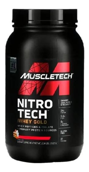 Imagem de Nitro Tech 100% Whey Gold Morango - 1,02kg - Muscletech