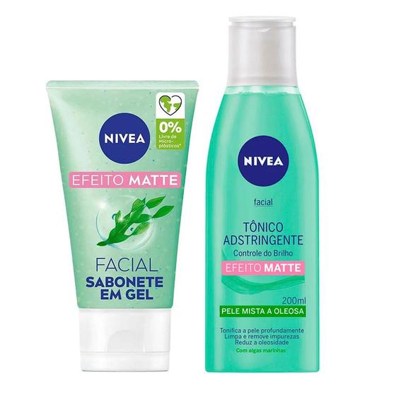 Imagem de NIVEA Controle do Brilho Kit - Sabonete em Gel + Tônico Adstringente Facial