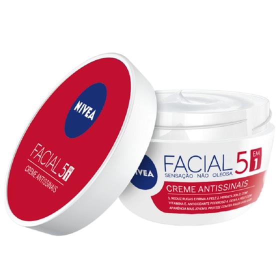 Imagem de Nivea Creme Facial Hidratante 5 em 1 Antissinais 100g