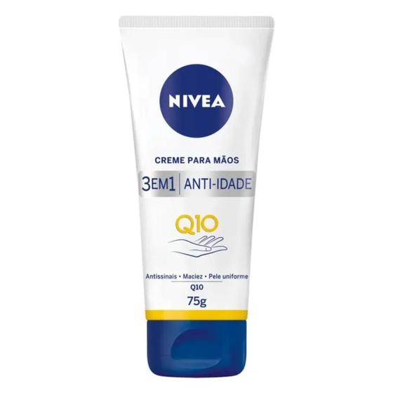 Imagem de Nivea Creme para Mãos 3 em 1 Anti-idade Reparação Q10 - 75g