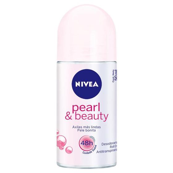 Imagem de Nivea desodorante roll-on feminino pearl beauty com 50ml