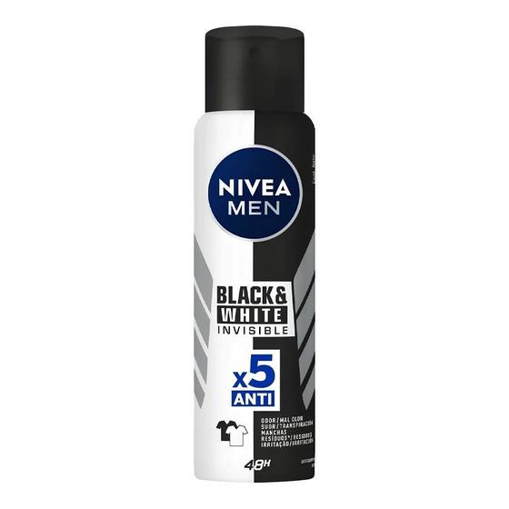 Imagem de Nivea for men desosorante aerossol invisible black&white com 150ml 