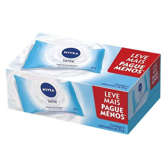 Nivea sabonete hidratante proteinas leite leve+ pague- 85g Menor preço em Nivea sabonete hidratante proteinas leite leve+ pague- 85g