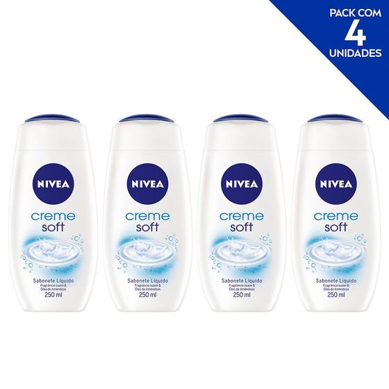 Imagem de NIVEA Sabonete Líquido - Creme Soft 250ml - 4 unidades