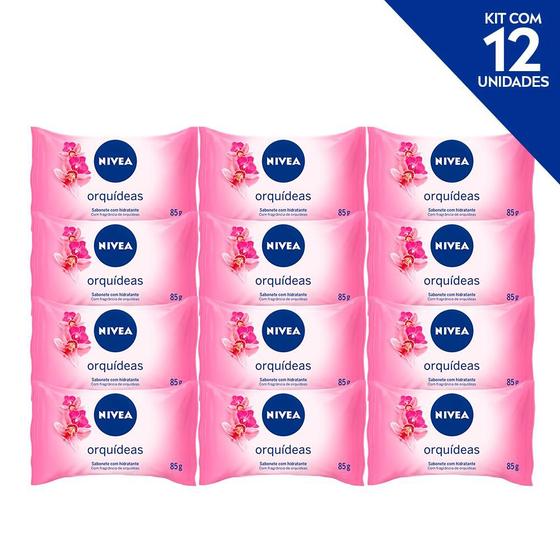 Imagem de NIVEA Sabonete Orquídeas em Barra 85g - 12 unidades