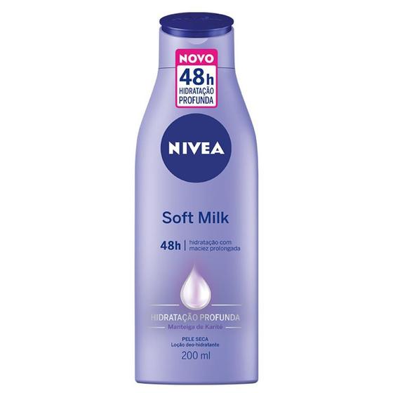 Imagem de Nivea soft milk creme hidratante pele seca com 200ml