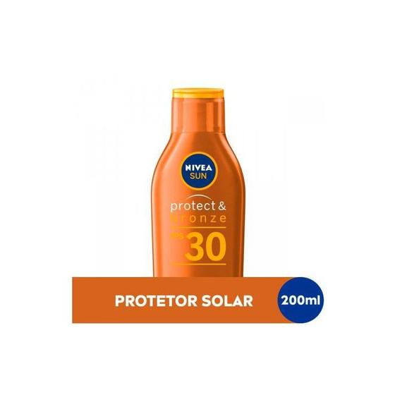 Nivea Sun Protetor Solar Protect & Bronze FPS30 200ml Menor preço em Nivea Sun Protetor Solar Protect & Bronze FPS30 200ml